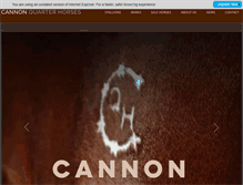 Tablet Screenshot of cannonquarterhorses.com